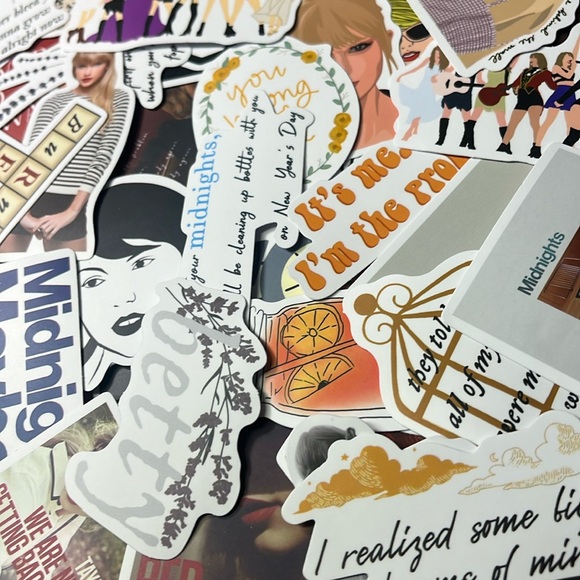 5for $10 Singer Taylor Swift Vibrant 50Pc Album Stickers Stick on Notebooks - Picture 2 of 4